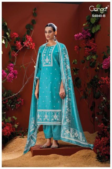 Ganga pranvya 4840 dress materials wholesale dealers in hyderabad